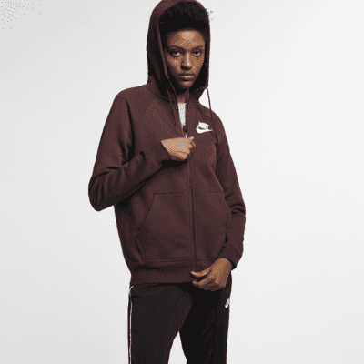 Burgundy nike retailer zip hoodie